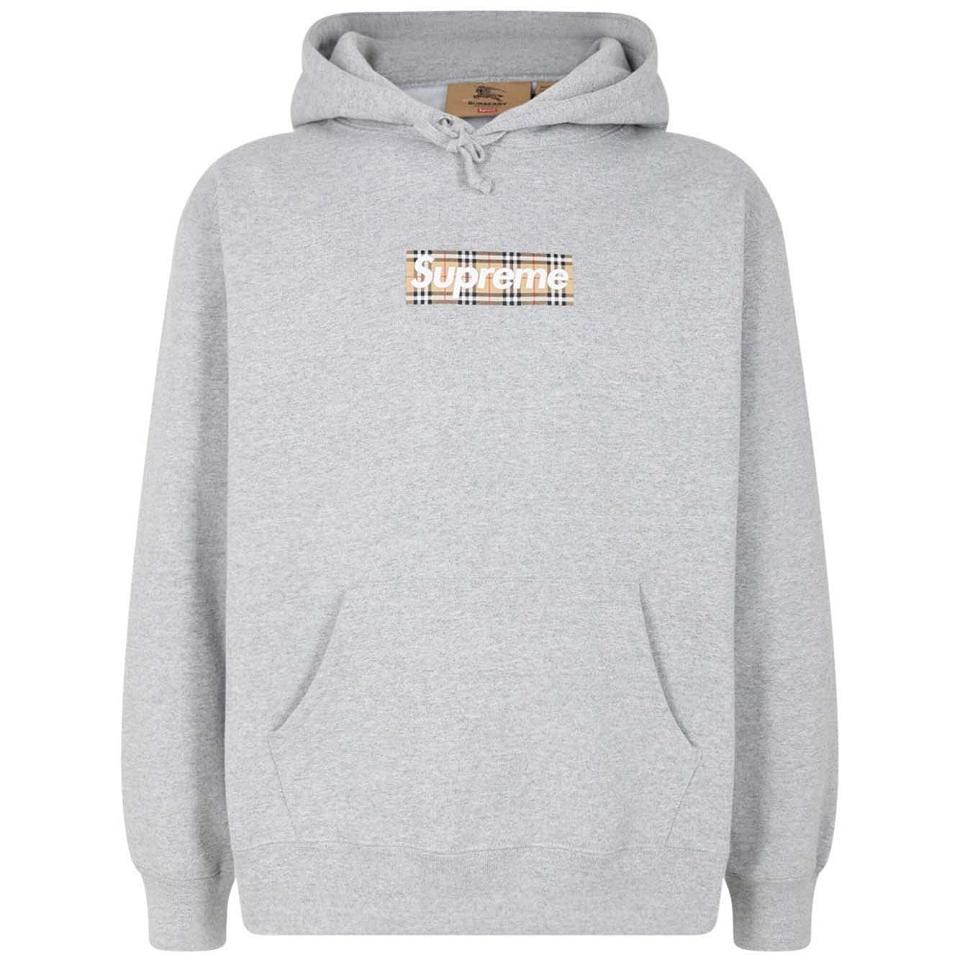 Grey Supreme X Burberry Hoodie | Supreme 133JJ